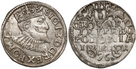 Zygmunt III Waza, Trojak Poznań 1596 - data na Rw.