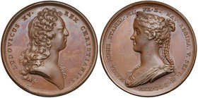 Francja, Ludwik XV, Medal zaślubinowy Marii Leszczyńskiej (1725)