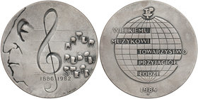 1984 r. Medal SREBRO Artur Rubinstein - RZADKOŚĆ (1 z 4 sztuk) 1z4szt