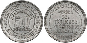 Münsterberg (Ziębice), Kasa Oszczędnościowa, 50 fenigów 1921