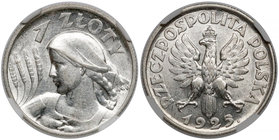 Kobieta i kłosy 1 złoty 1925 - bez pazura