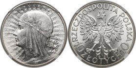 Głowa Kobiety 10 złotych 1932 bz, Londyn