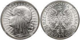 Głowa Kobiety 10 złotych 1932 zn, Warszawa