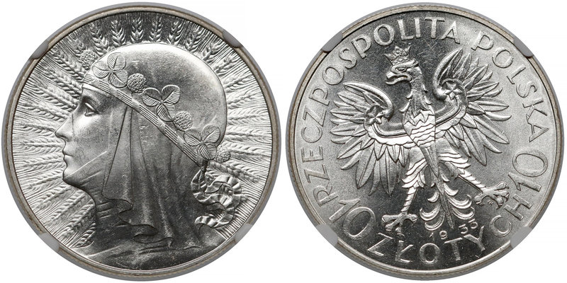 Głowa Kobiety 10 złotych 1933 - SKRĘTKA
 Bardzo ładny egzemplarz będący dodatko...
