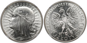 Głowa Kobiety 10 złotych 1933 - SKRĘTKA