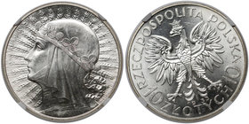 Głowa Kobiety 10 złotych 1933 - SKRĘTKA