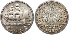 Żaglowiec 2 złote 1936