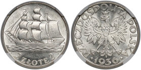 Żaglowiec 2 złote 1936