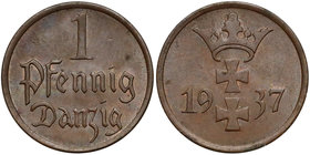 Wolne Miasto Gdańsk, 1 fenig 1937
