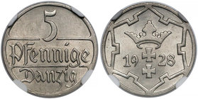 Wolne Miasto Gdańsk, 5 fenigów 1928