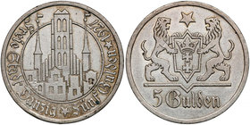Wolne Miasto Gdańsk, 5 guldenów 1927
