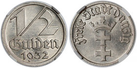 Gdańsk, 1/2 guldena 1932