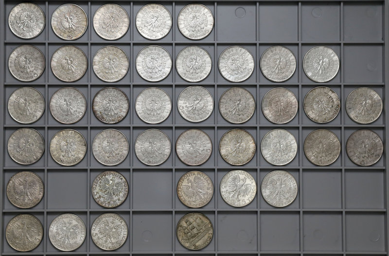 II RP zestaw handlowy 5 zł 1934-38 (40szt)
 Kolejny bardzo atrakcyjny handlowo ...