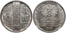 Próba NIKIEL 10 złotych 1964 Nowa Huta Płock Turoszów