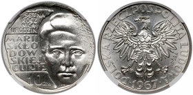 Próba NIKIEL 10 złotych 1967 Skłodowska - na wprost MAX