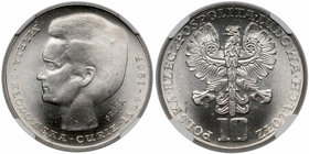 Próba NIKIEL 10 złotych 1967 Skłodowska - w lewo MAX