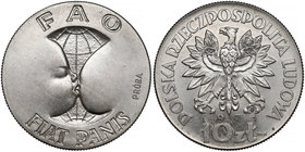 Próba NIKIEL 10 złotych 1971 FAO - Fiat Panis