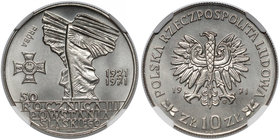 Próba NIKIEL 10 złotych 1971 Powstanie Śląskie