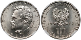 Próba NIKIEL 10 złotych 1975 Bolesław Prus
