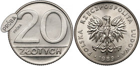 Próba MIEDZIONIKIEL 20 złotych 1989 - 1 z 10 sztuk