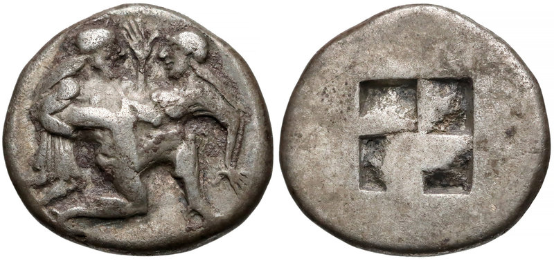 Grecja, Tracja, Thasos, Stater (520-500pne) Satyr z nimfą
 Ceniony stater z ser...