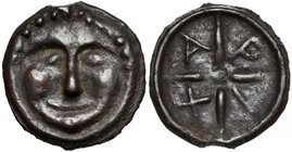 Scythia, Olbia, AE 27 (~437-410 BC) - Gorgon / APIX - rare