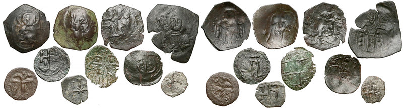 Bizancjum, zestaw monet MIX (10szt)
 Brązy, różne typy i odmiany. 


Grade: ...