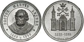 Latvia, Riga, Medal Doctor Martin Luther 1883