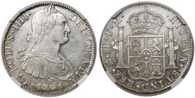 Mexico, Carlos IV, 8 Reales 1791-FM