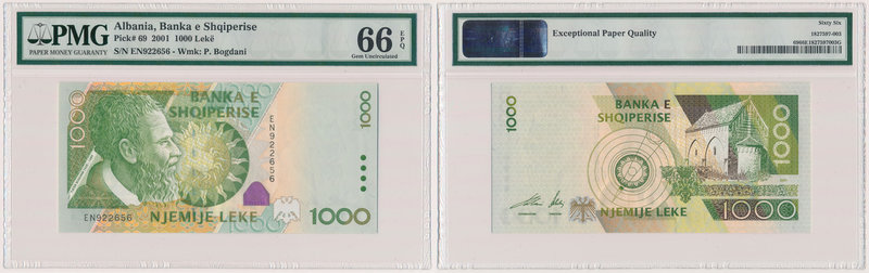Albania, 1.000 Lekë 2001 
Albania, 1.000 lekë 2001 
 

Grade: PMG 66 EPQ MAX...