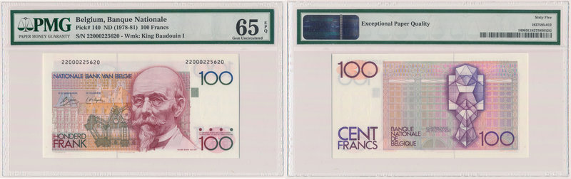Belgium, 100 Francs (1978-81)
Belgia, 100 francs (1978-81) 
 Signature Raymond...