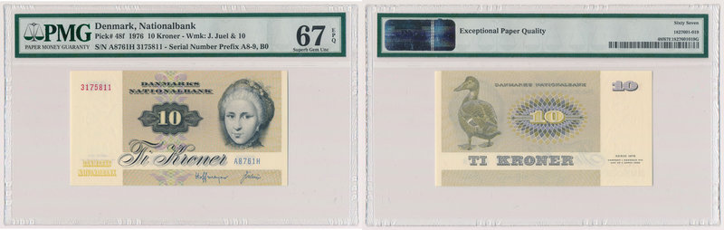 Denmark, 10 Kroner 1976
Dania, 10 kroner 1976
 

Grade: PMG 67 EPQ MAX 
Ref...