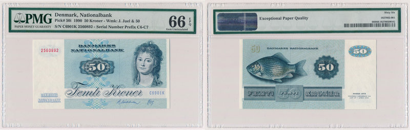 Denmark, 50 Kroner 1990
Dania, 50 kroner 1990
 

Grade: PMG 66 EPQ 
Referen...