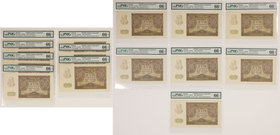 100 złotych 1940 - fałszerstwo ZWZ - PMG 66 EPQ (7szt)
