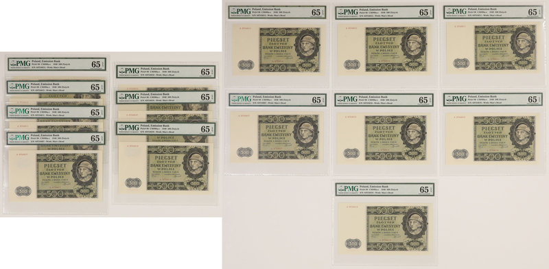 500 złotych 1940 - A - PMG 65 EPQ (7szt)
 

Grade: PMG 65 EPQ 
Reference: Mi...