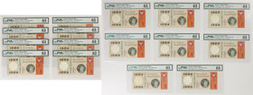1.000 złotych 1965 - B, D i F - PMG 63 (8szt)