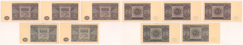 5 złotych 1946 - zestaw (5szt)
 

Grade: 1, 1/1, 1- 
Reference: Miłczak 125...