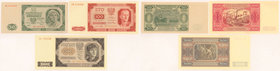 50, 100 i 500 zł 1948 - zestaw (3szt)
