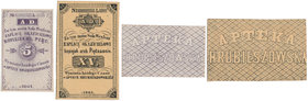 Hrubieszów, APTEKA, 5 i 15 kopiejek 1861 - blankiety (2szt)