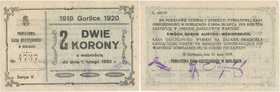 Gorlice, Powiatowa Kasa Oszczędności, 2 korony 1920