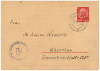 ORANIENBURG Obóz koncentracyjny, korespondencja z obozu 04.1942