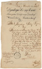 Kielce, Towarzystwo Kredytowe Ziemskie, dokument z 1828 r.