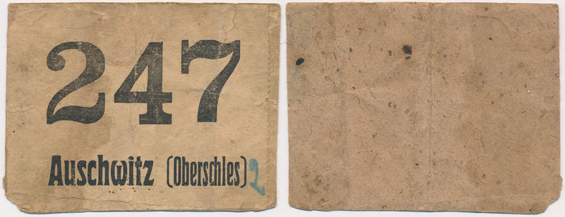 Auschwitz (Oberschles) - numer 247
 Numer niewiadomego nam przeznaczenia, w pos...