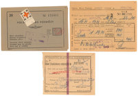 ORBIS bilety na PKP i PKS 1949 r. dla T. Kotarbiński