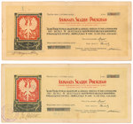 Asygnata Skarbu Polskiego, 100 rubli 1918 - róznice kolorystyczne (2szt)
