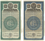 6% Poż. Dolarowa 1920, Obligacje $50 i $100 - bez konwersji (2szt)