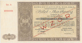 WZÓR Bilet Skarbowy Emisja II - 50.000 zł 1945