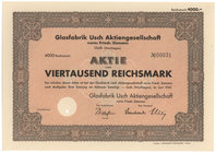 Ujście, Glasfabrik Usch Aktiengesellschaft vorm. F. Siemens, 4.000 rmk 1942