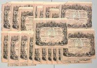 Francja, Dekoracyjny papier wartościowy z 1930 r. (19szt)