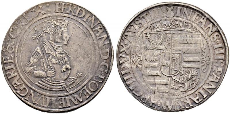 KAISER FERDINAND I. 1521-1564 
 Münzstätte Joachimsthal 
 Taler o. J. (1530/15...